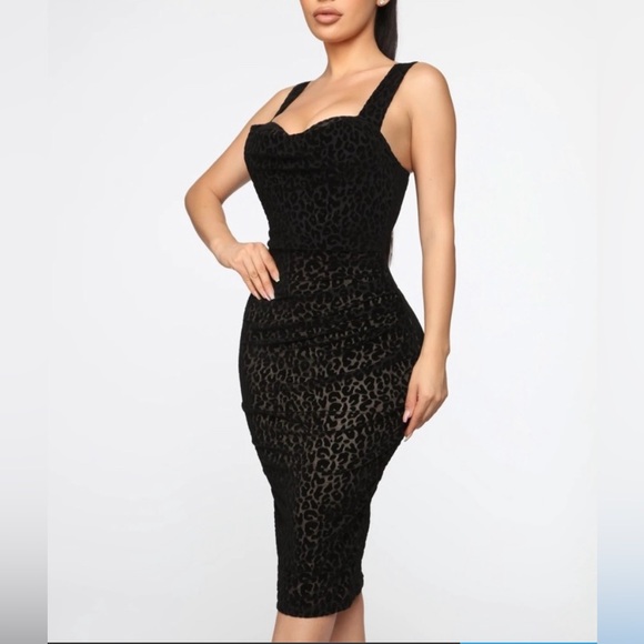 Fashions Nova black, and nude mesh dress-Size Small (NWOT) - Picture 2 of 8